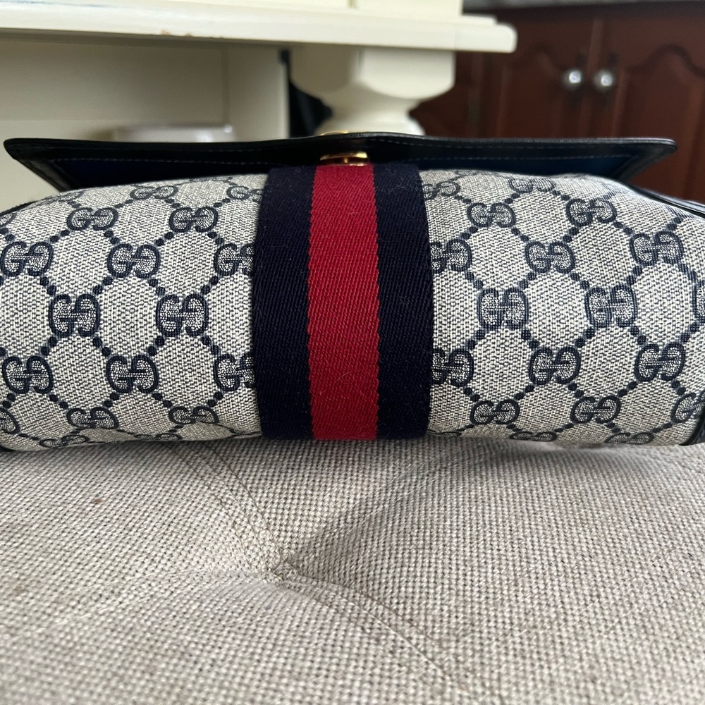 Gucci canvas sherry line navy clutch - Picture 6 of 16